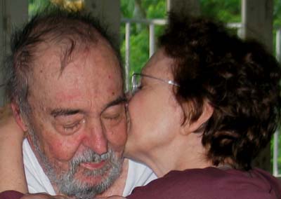 Orestes e Maria Ignez em casa.