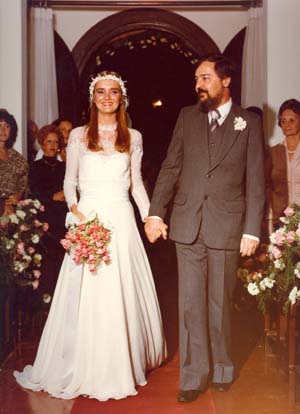 Orestes com a filha Lucia em 1981.